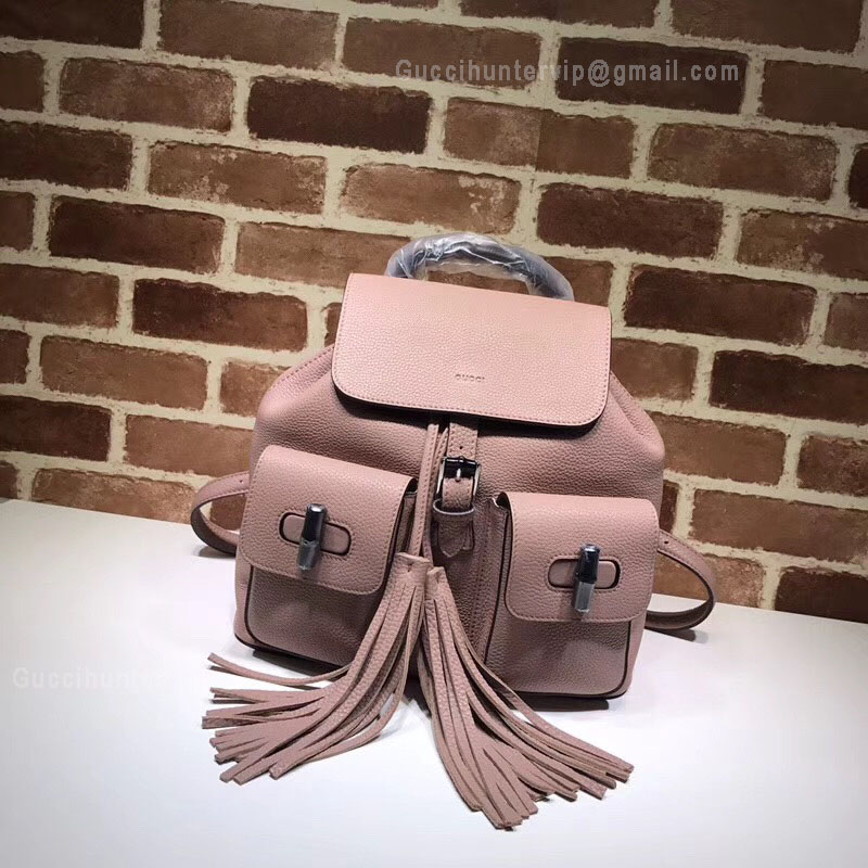 Gucci Bamboo Leather Backpack Pink 370833